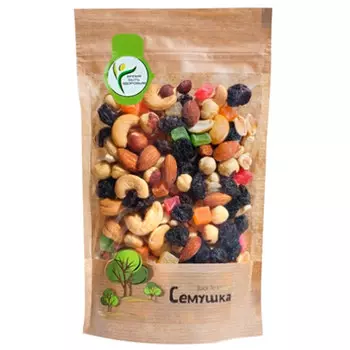 Смесь жареных орехов с цукатами Семушка сладкая 250 гр