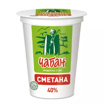 Сметана Чабан 40% БЗМЖ Халяль 400 гр