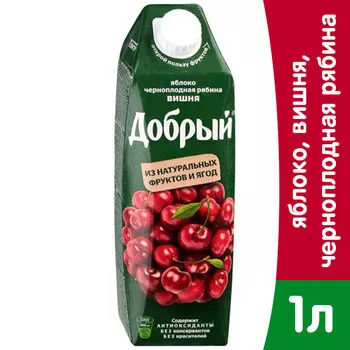 Нектар Добрый вишня-черноплодная рябина-яблоко 1 литр