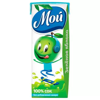 Сок Мой зеленое яблоко восстановленный 0,2 литра, 27 шт. в уп.