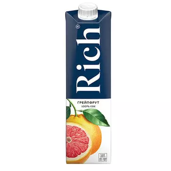 Сок Rich грейпфрут 1 литр, 12 шт. в уп.