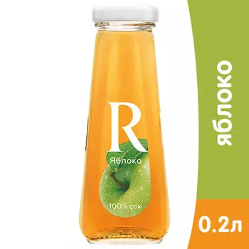 Сок Rich яблоко 0.2 литра, стекло, 12 шт. в уп.