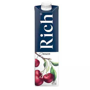 Сок Rich вишня 1 литр, 12 шт. в уп.