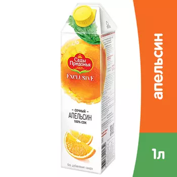 Сок Сады придонья апельсин 1 литр, 12 шт. в уп.