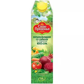 Сок Сады Придонья мультиовощной со свеклой 1 литр