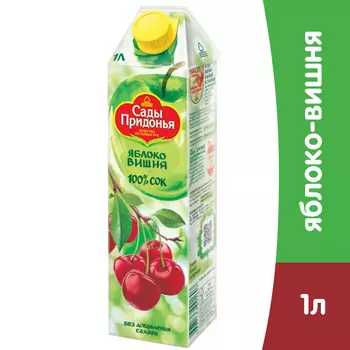 Сок Сады придонья яблоко-вишня 1 литр