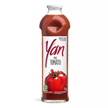 Сок YAN томатный 0.93 литра, стекло, 6 шт. в уп.