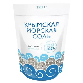 Соль для ванн Крымская натуральная 1200 г