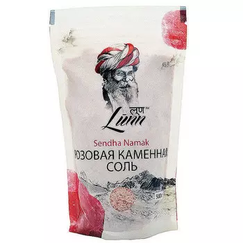 Соль Lunn пищевая розовая каменная соль 500 гр