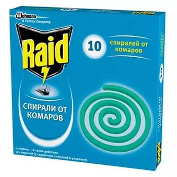 Спирали Raid от комаров 10 шт.