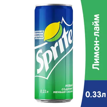 Sprite / Спрайт 0,33 литра, ж/б, 24 шт. в уп.