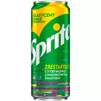 Sprite / Спрайт импорт 0,33 литра, газ, ж/б, 24 шт. в уп.