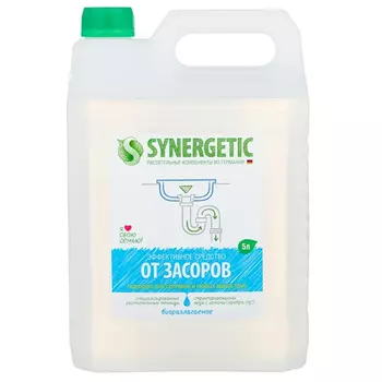 Средство для чистки труб от засоров Synergetic 5 литров