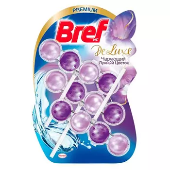 Средство для чистки унитаза Bref DeLuxe Лунный цветок 3х50 гр