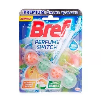 Средство для чистки унитаза Bref смена аромата персик-яблоко 50 гр