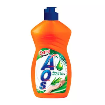 Средство для мытья посуды Aos бальзам с алоэ-вера 450 мл