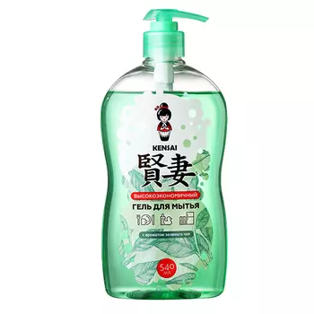 Средство для мытья посуды и детских принадлежностей Kensai Зеленый чай 540 мл