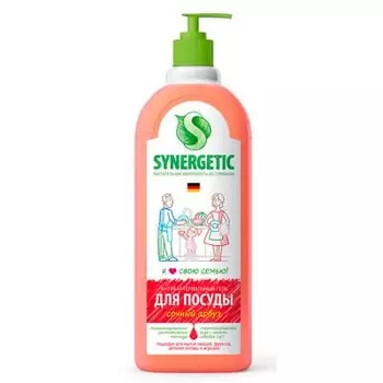 Средство для мытья посуды Synergetic арбуз биоразлагаемое 1 литр