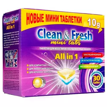 Средство для посудомоечных машин Clean &amp; Fresh All in 1 midi таблетки 30 шт
