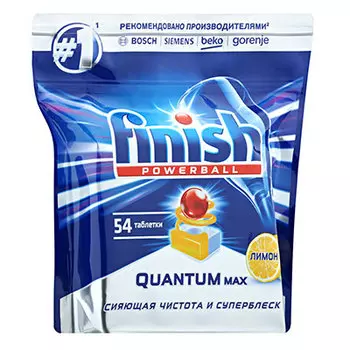Средство для посудомоечных машин Finish Quantum лимон 54 табл.