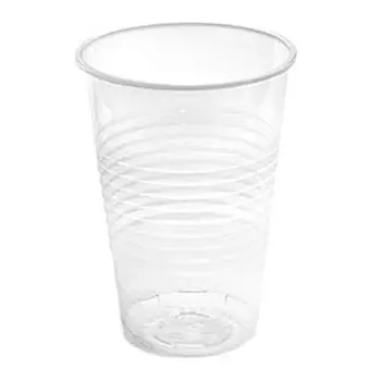 Стакан прозрачный полиэр одноразовый 0,2 литра 1.75 гр 100 шт. в уп.