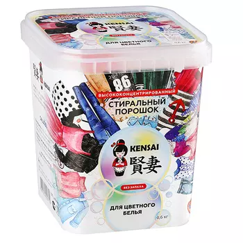 Стиральный порошок Kensai высококонцентрированный для цветного белья 600 гр