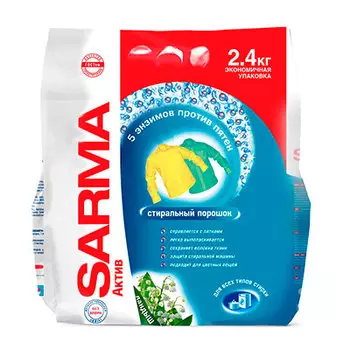 Стиральный порошок Sarma Ландыш автомат 2.4 кг