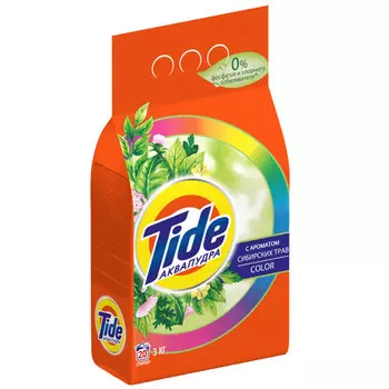 Стиральный порошок Tide Color автомат Аква-пудра Аромат Сибирских Трав 3 кг
