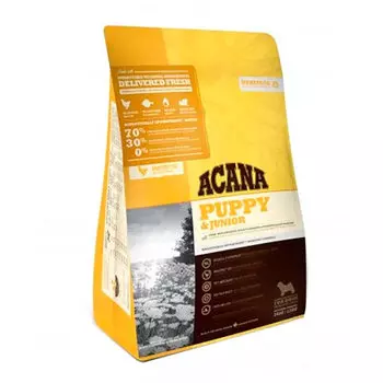 Сухой корм Acana для щенков собак средних пород с курицей и индейкой 340 гр