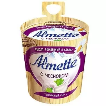 Сыр Almette творожный с чесноком 60% БЗМЖ 150 гр