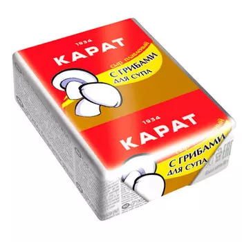 Сыр плавленый Карат с грибами для супа 55% БЗМЖ 90 гр