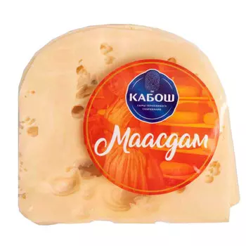 Сыр полутвердый Кабош Маасдам 45 % БЗМЖ 125 гр
