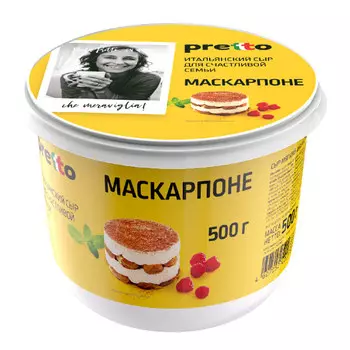 Сыр Pretto Маскарпоне 80% 500 гр