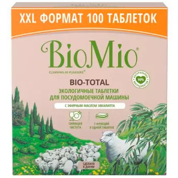 Таблетки для посудомоечной машины BioMio Bio-Total 7-в-1 с эфирным маслом эвкалипта 100 шт