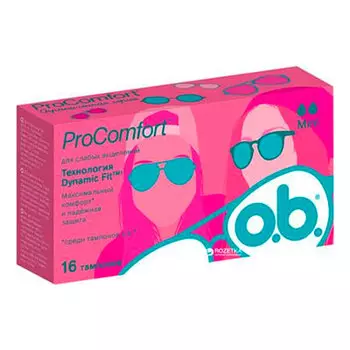 Тампоны O.b. mini 2 капли 16 шт