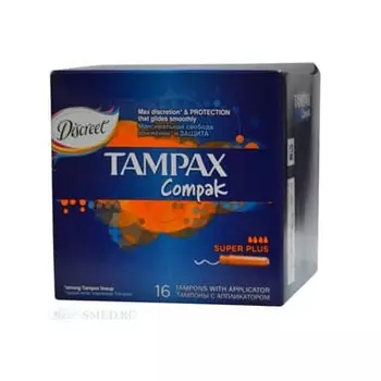 Тампоны "Tampax" discreet 4кап. 16шт (1)