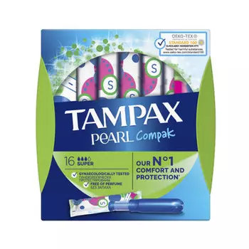Тампоны Tampax Compak Pearl Super 3 капли 16 шт