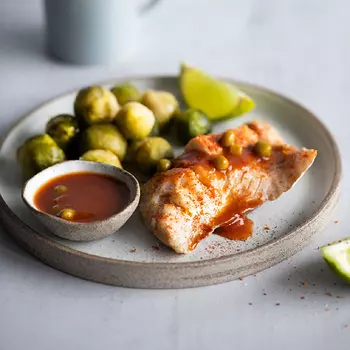 Треска с зелёным горошком и брюссельская капуста BeFit 220 гр