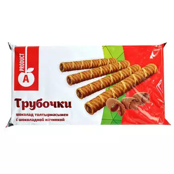 Трубочки A-Produkt вафельные с шоколадной начинкой 300 гр