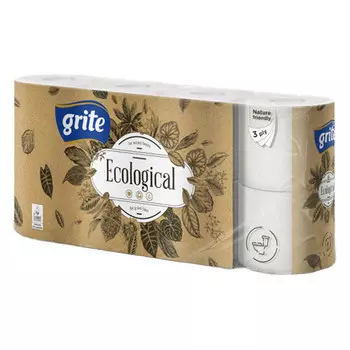 Туалетная Бумага Grite Ecological 3 слоя (8 шт)