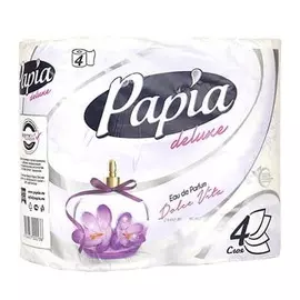 Туалетная бумага Papia Deluxe белая 4 слоя (4шт)