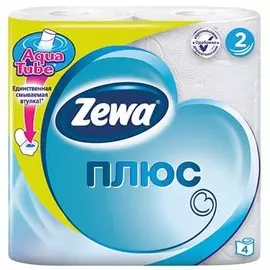 Туалетная бумага Zewa Плюс белая 2 слоя (4шт.)