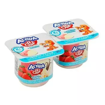 Творог Агуша клубника-ваниль 3,8% БЗМЖ 100 гр (4 шт)