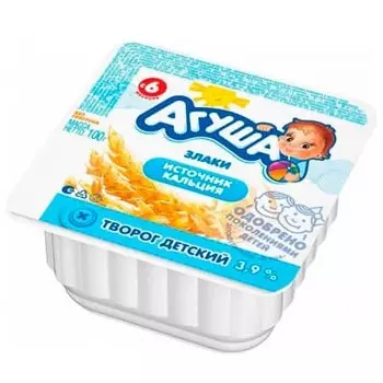 Творог Агуша злаки 3,9% БЗМЖ 100 гр (4 шт)