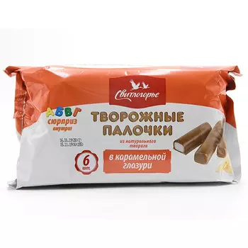 Творожные палочки Свитлогорье в карамельной глазури 23% БЗМЖ 180 гр