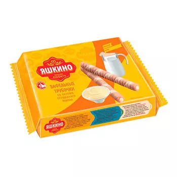 Вафельные трубочки Яшкино со вкусом сгущенного молока 190 гр