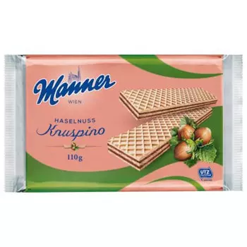 Вафли Manner с ореховым кремом Кнуспино 110 гр