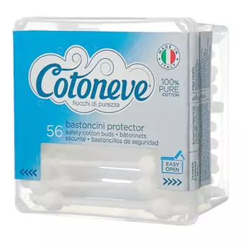 Ватные палочки Cotoneve с ограничителем 56шт в коробке