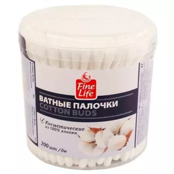 Ватные палочки Fine Life 200 шт