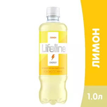 Витаминизированный напиток Life Line Energy лимон 0.5 литра, пэт, 12 шт. в уп.